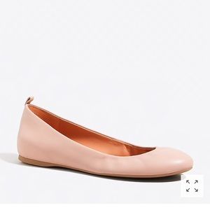 NIB warm beige (pink) Anya flats JCrew Factory sz8